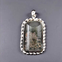Load image into Gallery viewer, Grey Ash Quartz Crystal Sterling Silver Pendant