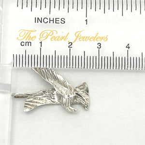 9230230 STERLING SILVER DIAMOND CUT HAWK EAGLE PENDANT CHARM NECKLACE