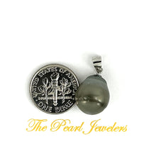 Load image into Gallery viewer, 92T0012B GENUINE NATURAL GRAY BAROQUE TAHITIAN PEARL PENDANT
