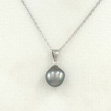 Load image into Gallery viewer, 92T0014B NATURAL GRAY REAL BAROQUE TAHITIAN PEARL PENDANT