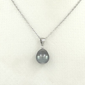 92T0014C GENUINE BAROQUE NATURAL GRAY TAHITIAN PEARL PENDANT