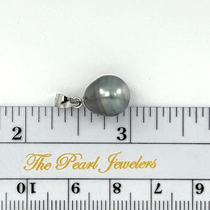 92T0014C GENUINE BAROQUE NATURAL GRAY TAHITIAN PEARL PENDANT