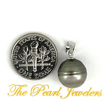 Load image into Gallery viewer, 92T0015 NATURAL SMOKE TONE GENUINE BAROQUE TAHITIAN PEARL PENDANT