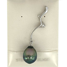 Load image into Gallery viewer, 92T0093C NATURAL PEACOCK TAHITIAN BAROQUE PEARL PENDANT SILVER TWIST BAIL