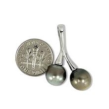 Load image into Gallery viewer, Twin Black Tahitian Pearls “Cherries” Pendant – 9–10mm