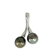 Load image into Gallery viewer, Twin Black Tahitian Pearls “Cherries” Pendant – 9–10mm
