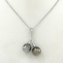 Load image into Gallery viewer, 92T0302A GENUINE TWINS TAHITIAN BLACK PEARLS CHERRIES DESIGN PENDANT