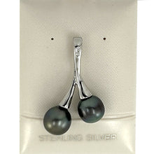 Load image into Gallery viewer, 92T0303-Genuine-Baroque-Twin-Black-Tahitian-Pearl-Cherries-Pendant-Necklace