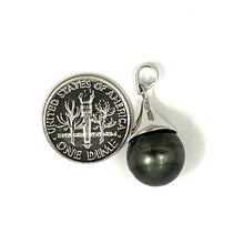 Load image into Gallery viewer, 92T0371D GENUINE BAROQUE TAHITIAN PEARL SOLID STERLING SILVER 925 BELL PENDANT