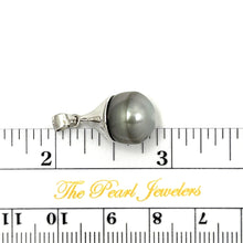 Load image into Gallery viewer, 92T0372-Silver-925-Bell-Genuine-Baroque-Tahitian-Pearl-Pendant-Necklace