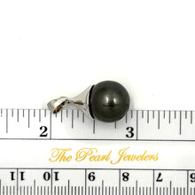 Load image into Gallery viewer, 92T0374C-Genuine-Baroque-Natural-Black-Tahitian-Pearl-Pendant-Necklace