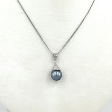 Load image into Gallery viewer, 92T0381C SILVER 925 BELL GENUINE BAROQUE TAHITIAN PEARL PENDANT