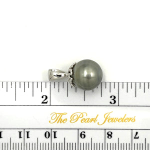 92T2310-Silver-.925-Flower-Bale-Genuine-Gray-Tahitian-Pearl-Pendant-Necklace