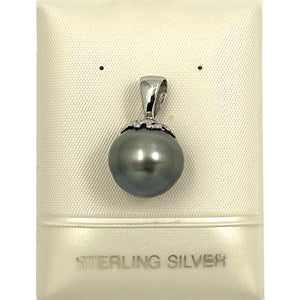 92T2310B-Genuine-Gray-Tahitian-Pearl-Solid-Silver-Flower-Bale-Pendant-Necklace