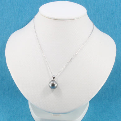 Gray Tahitian Pearl Flower-Bale Pendant