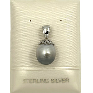 92T2312C-Sterling-Silver-Flower-Bale-Genuine-Smokey-Tone-Tahitian-Pearl-Pendant