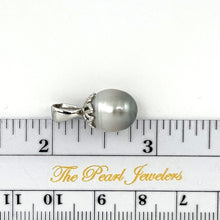 Load image into Gallery viewer, 92T2312C-Sterling-Silver-Flower-Bale-Genuine-Smokey-Tone-Tahitian-Pearl-Pendant