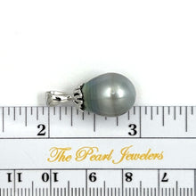 Load image into Gallery viewer, 92T2312D SILVER FLOWER BAIL GENUINE TAHITIAN PEARL PENDANT