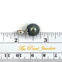 Load image into Gallery viewer, 92T2313A-Sterling-Silver-Flower-Bale-Genuine-Tahitian-Pearl-Pendant-Necklace