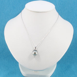 92T2313E-Genuine-Tahitian-Pearl-Silver-.925-Flower-Bale-Pendant-Necklace