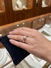 Load image into Gallery viewer, Solid Sterling Silver .925 Pink Peach Cultured Pearl Solitaire Ring