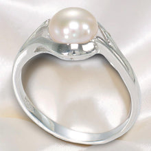 Load image into Gallery viewer, Solid Sterling Silver .925 Pink Peach Cultured Pearl Solitaire Ring