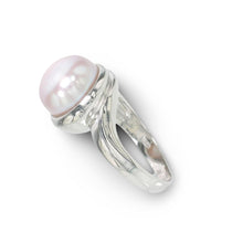 Load image into Gallery viewer, Real Silver .925 9–10 mm Pink Freshwater Pearl Solitaire Ring