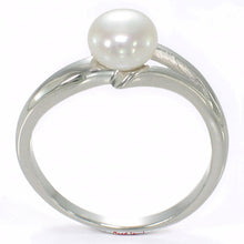 Load image into Gallery viewer, Solid Sterling Silver .925 5–6 mm White Freshwater Pearl Solitaire Ring
