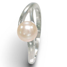 Load image into Gallery viewer, Solid Sterling Silver .925 Pink Freshwater Pearl Solitaire Ring