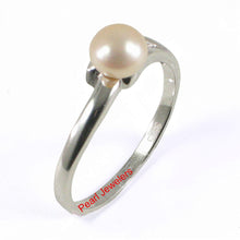Load image into Gallery viewer, Solid Sterling Silver .925 Pink Freshwater Pearl Solitaire Ring
