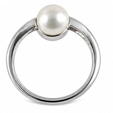 Load image into Gallery viewer, Solid Sterling Silver .925 Divot-Design Freshwater Pearl Solitaire Ring