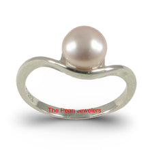 Load image into Gallery viewer, Solid Sterling Silver .925 Divot-Design Freshwater Pearl Solitaire Ring