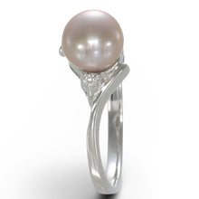 Load image into Gallery viewer, Solid Silver .925 Pink Pearl CZ Accent Ring
