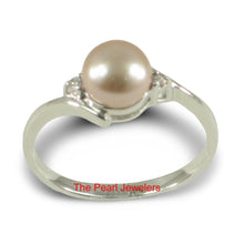 Load image into Gallery viewer, Solid Silver .925 Pink Pearl CZ Accent Ring