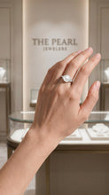 Load image into Gallery viewer, Solid Silver .925 White Pearl CZ Accent Ring