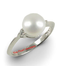 Load image into Gallery viewer, Solid Silver .925 White Pearl CZ Accent Ring