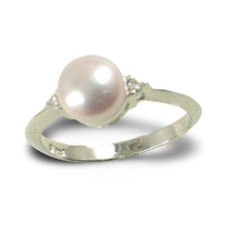 Load image into Gallery viewer, Solid Silver .925 Lavender-Pearl Solitaire CZ Ring