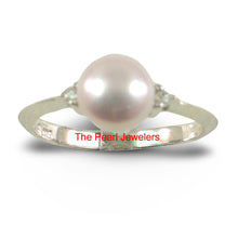 Load image into Gallery viewer, Solid Silver .925 Lavender-Pearl Solitaire CZ Ring