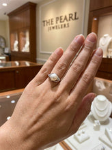 Load image into Gallery viewer, Solid Silver .925 White Pearl CZ Accent Ring