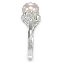 Load image into Gallery viewer, Solid Silver .925 Lavender-Pink Pearl CZ Accent Ring