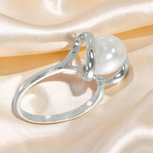 Load image into Gallery viewer, Classic .925 Sterling Silver White Pearl Ring
