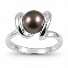 Load image into Gallery viewer, Classic .925 Sterling Silver Black-Peacock Pearl Ring