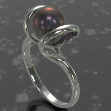 Load image into Gallery viewer, Classic .925 Sterling Silver Black-Peacock Pearl Ring