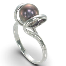 Load image into Gallery viewer, Classic .925 Sterling Silver Black-Peacock Pearl Ring