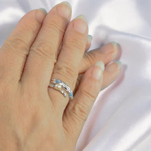 Load image into Gallery viewer, Solid Sterling Silver .925 Peach Freshwater Cultured Pearl Wheat-Style Adjustable Ring