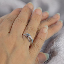 Load image into Gallery viewer, Solid Sterling Silver .925 Eggplant Freshwater Cultured Pearl Wheat-Style Adjustable Ring
