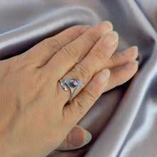 Load image into Gallery viewer, Solid Silver .925 Black-Gray Freshwater Pearl Shell-Style Adjustable Ring