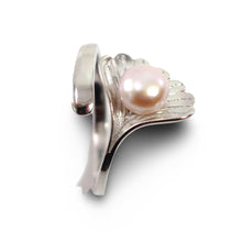 Load image into Gallery viewer, Silver .925 Pink-Lavender Freshwater Cultured Pearl Shell-Style Adjustable Ring