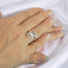 Load image into Gallery viewer, Silver .925 Pink-Lavender Freshwater Cultured Pearl Shell-Style Adjustable Ring