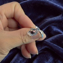 Load image into Gallery viewer, Silver .925 Eggplant Freshwater Cultured Pearl Shell-Style Adjustable Ring